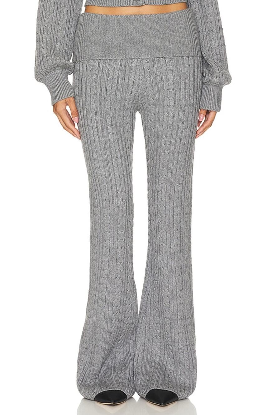 Lovers And Friends Cozy Grey Bessie Knit Pants Size XS